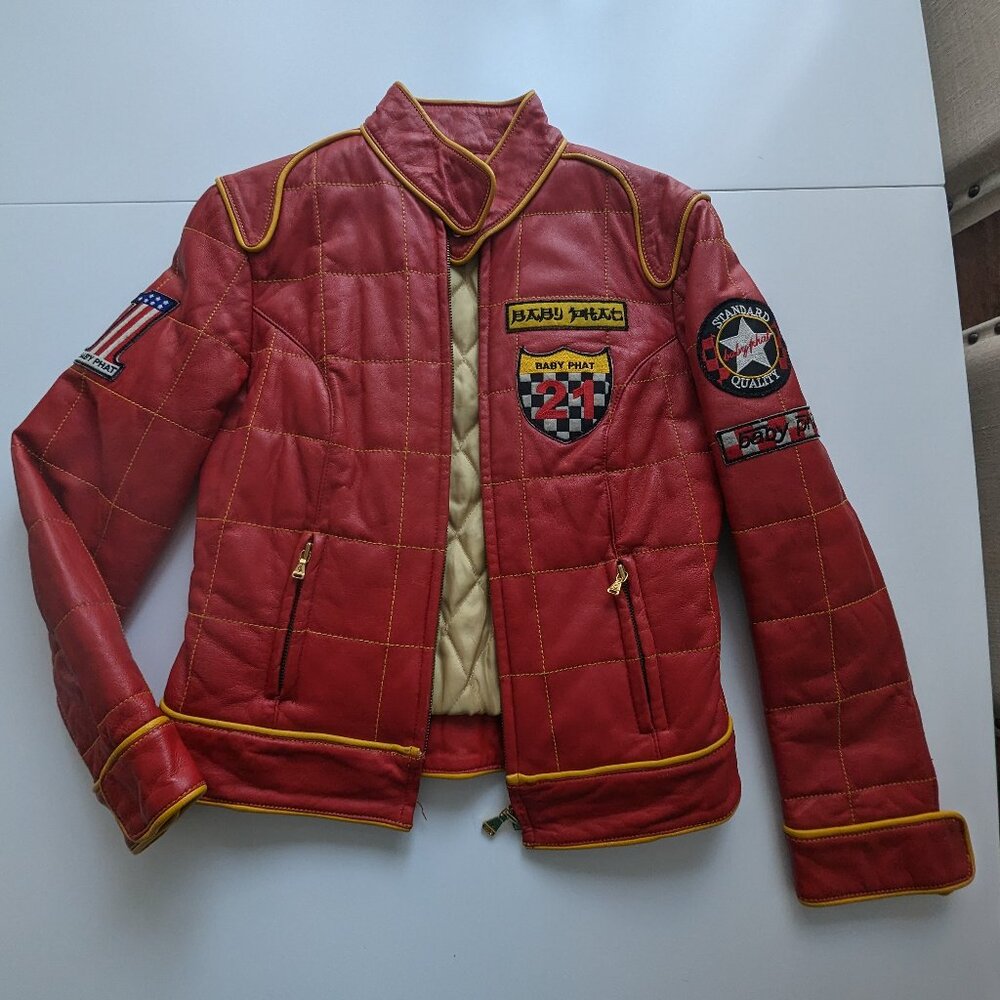 Vintage Genuine Leather Baby Phat Biker Jacket